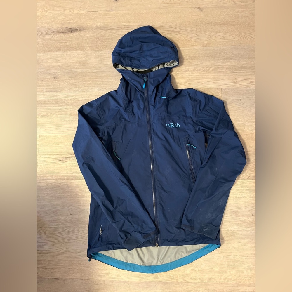 Women’s waterproof navy jacket Rab